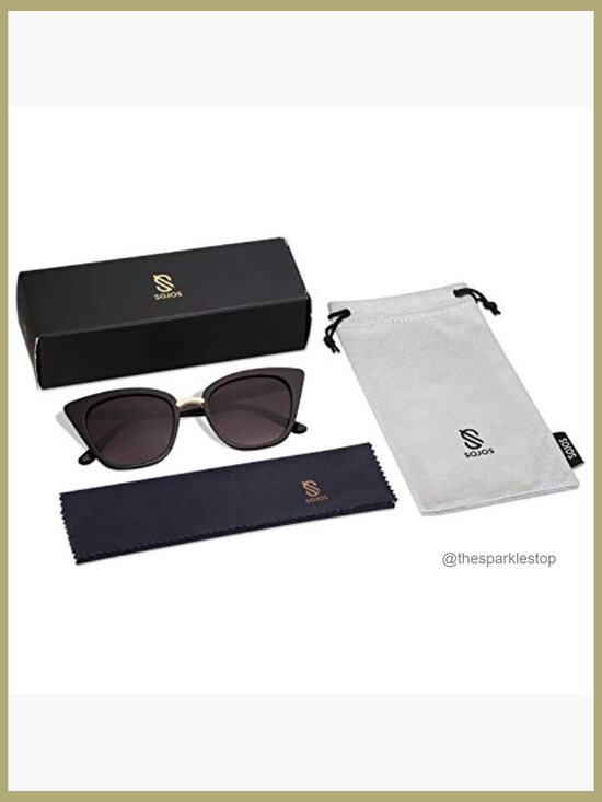 Cat Eye Sunglasses with UV400 Protection, Plastic & Metal Frame